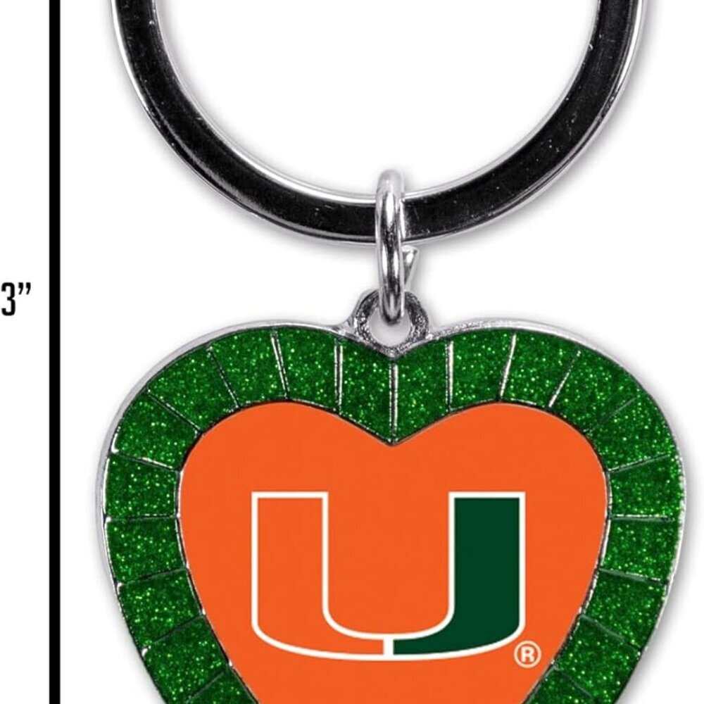 NFL Football Rhinestone Heart Keychain - Great Accessory - Picture 7 of 7